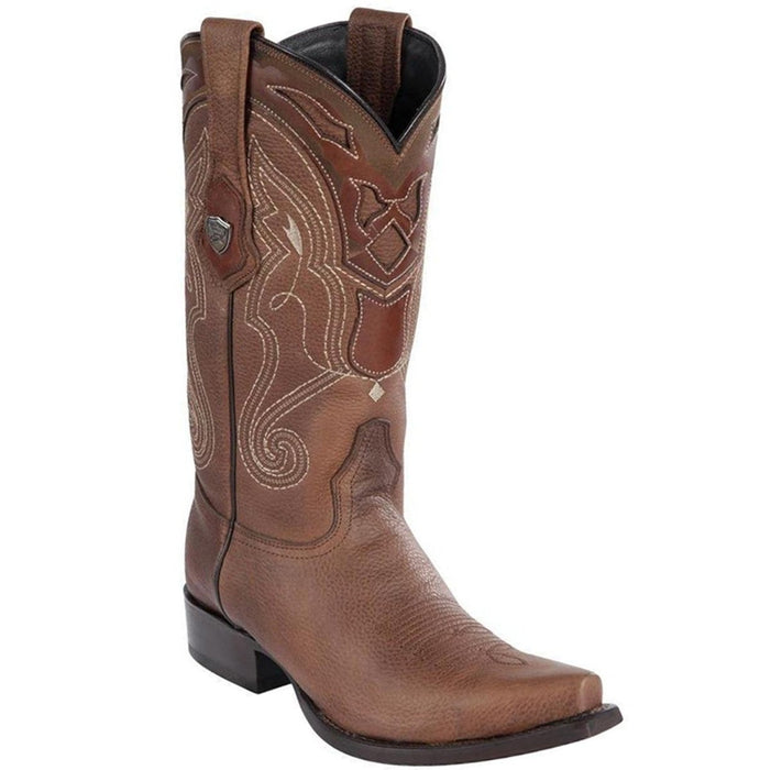 Botas Vaqueras de Cuero con Punta Recortada