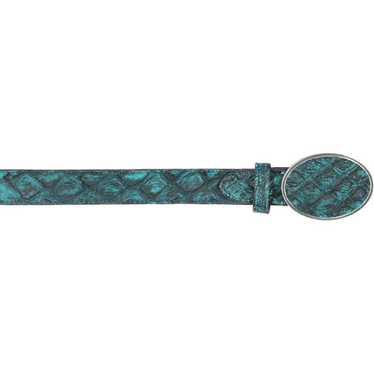 Cinto Vaquero de Pescado Pirarucu Original Turquesa