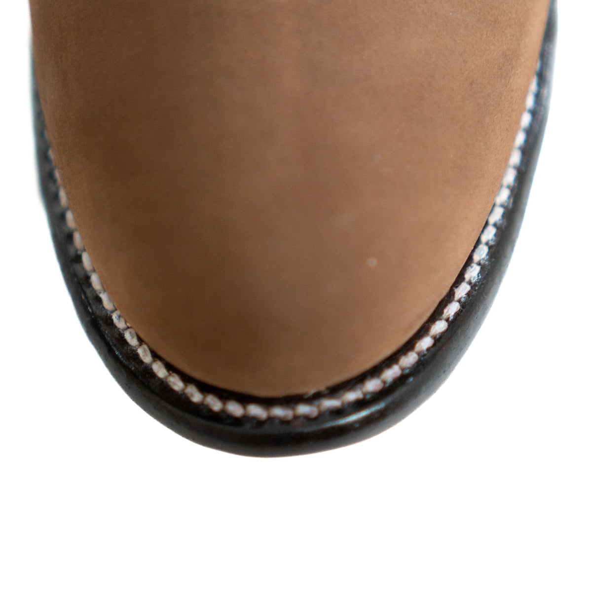 Los Altos Men's Toe Charro Short Boots Oval Nobuck Taupe