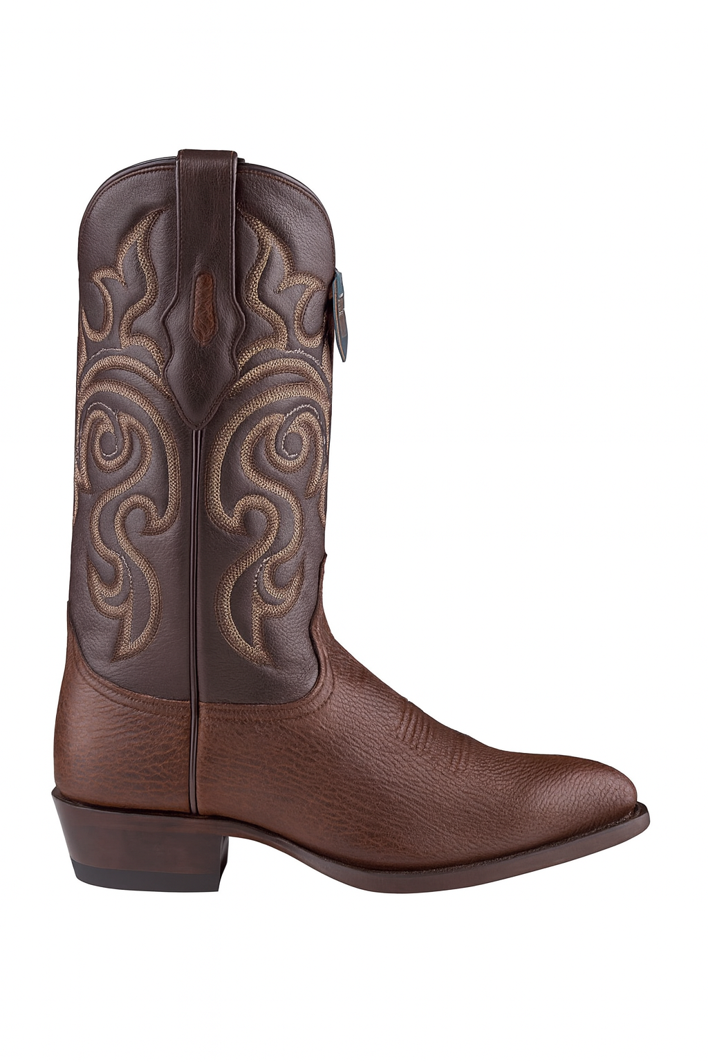 Brown Sharkskin Cowboy Boots J-Toe