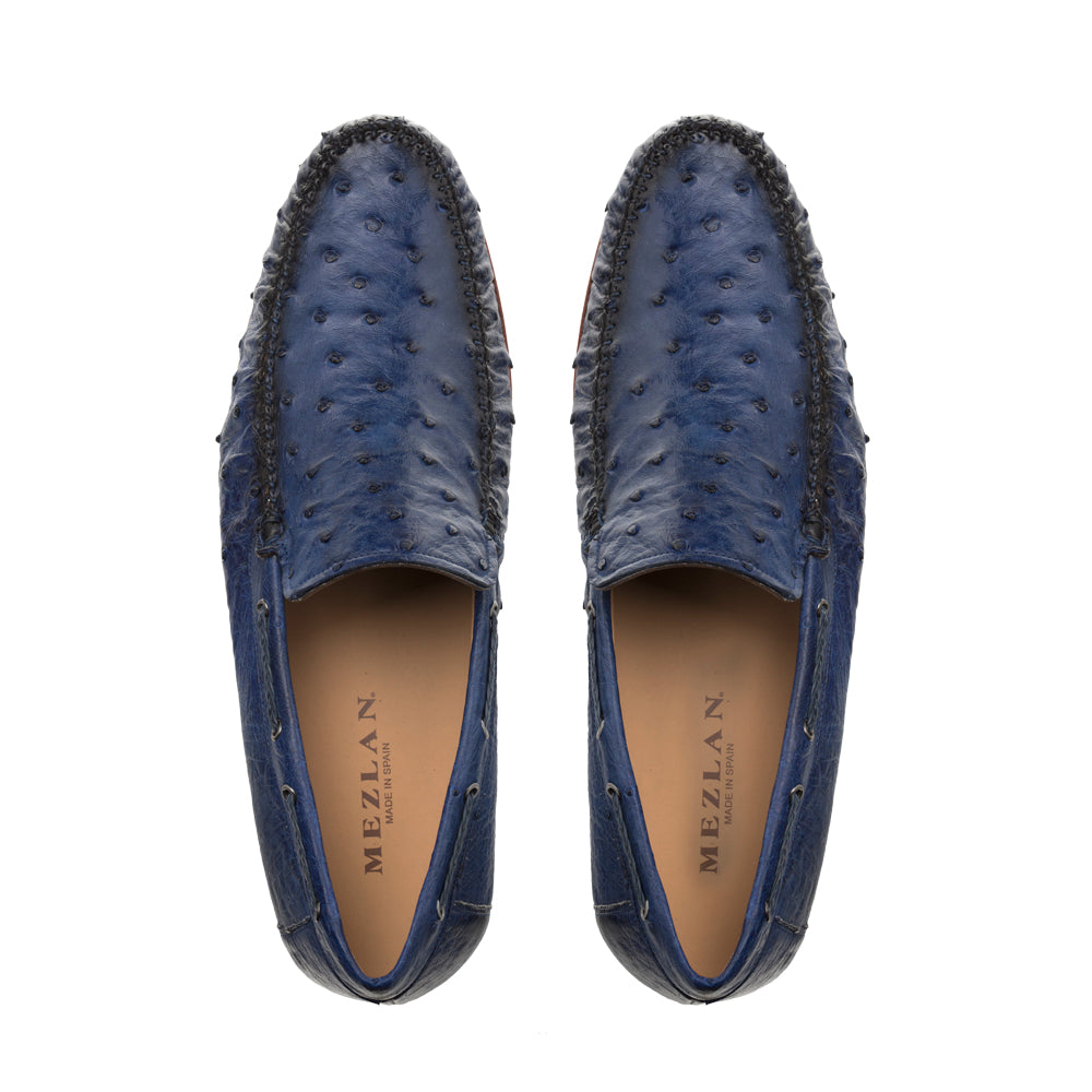 Mezlan Genuine Ostrich Moccasin Slip On