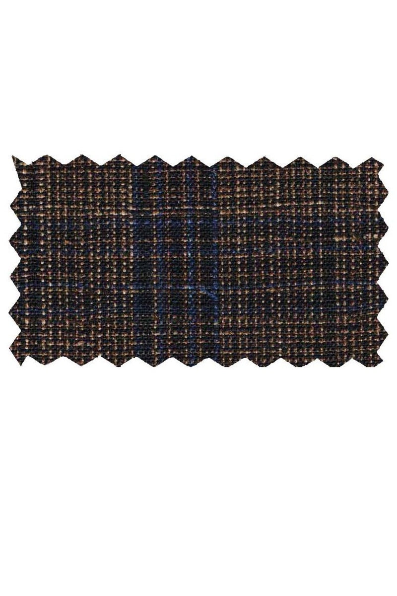 Enzo Tovare Camel & Navy Plaid Sports Jacket