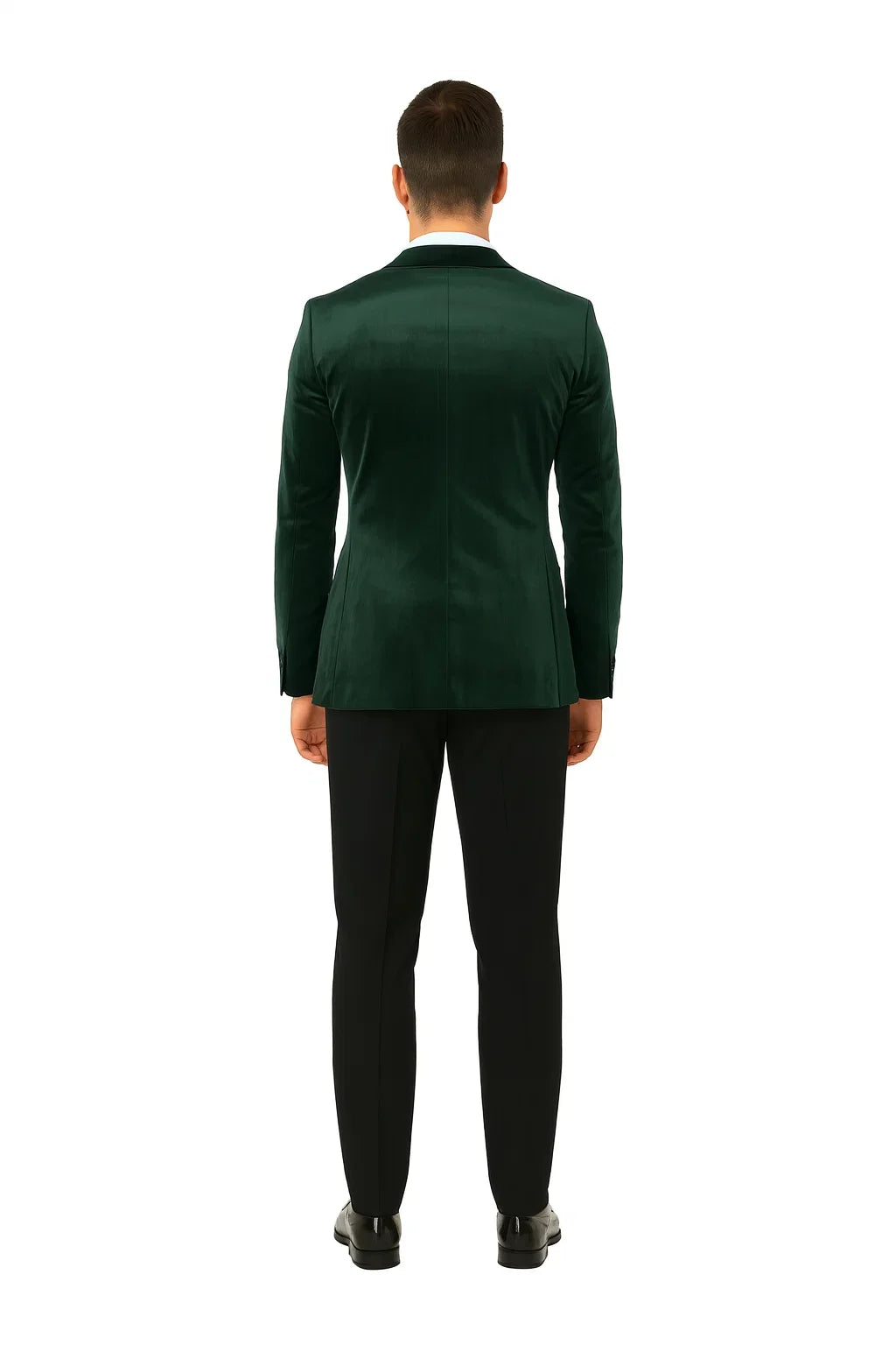 Green Velvet Double Breasted Tuxedo Jacket Wedding & Prom