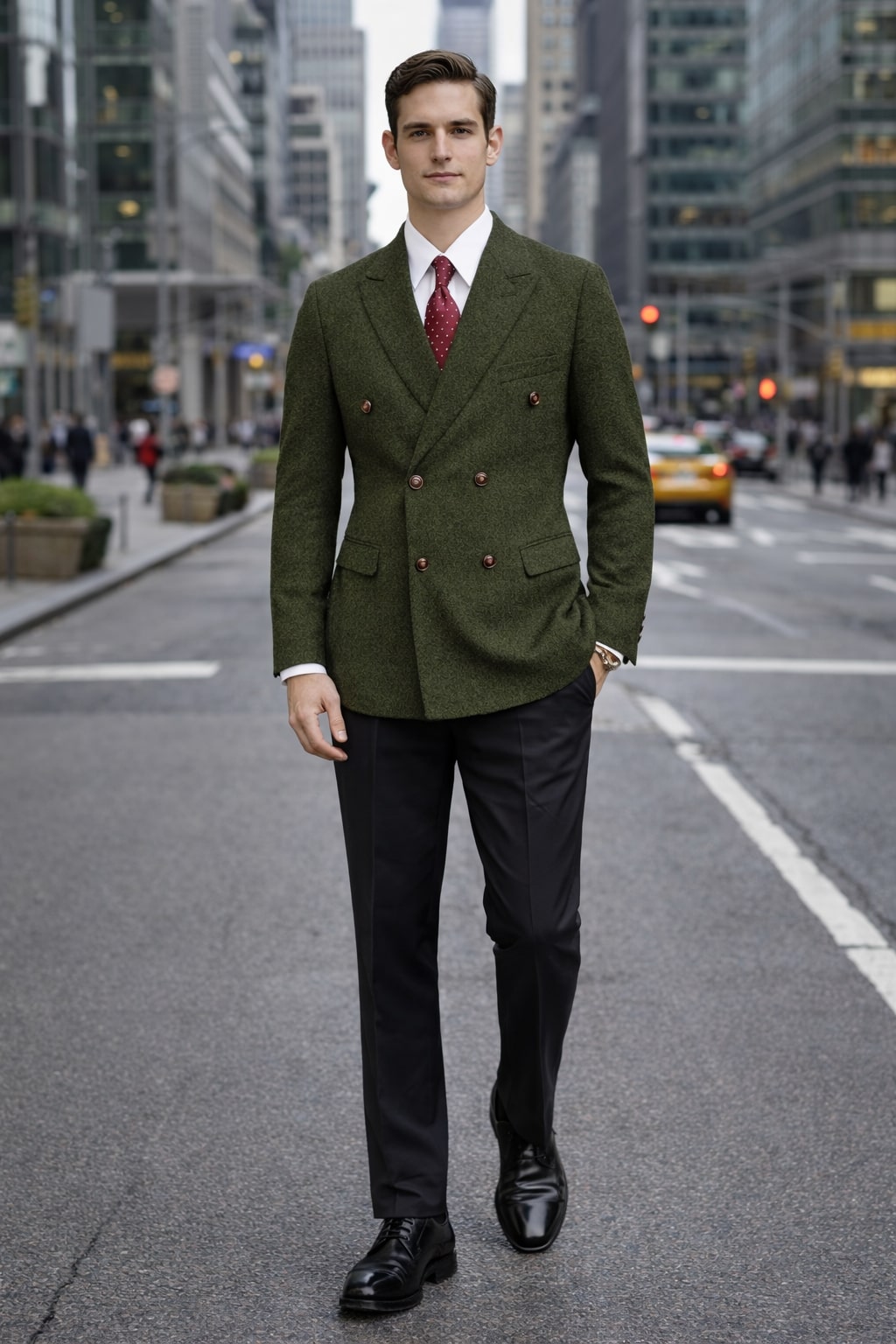 Mens Dark Green Winter Blazer - Hunter Sport Coat jacket Modern Fit 2 Buttons Style Notch