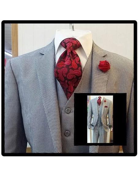 Black Flap Front Pockets 3 Piece Suit
