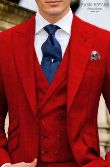 Mens Suits Red