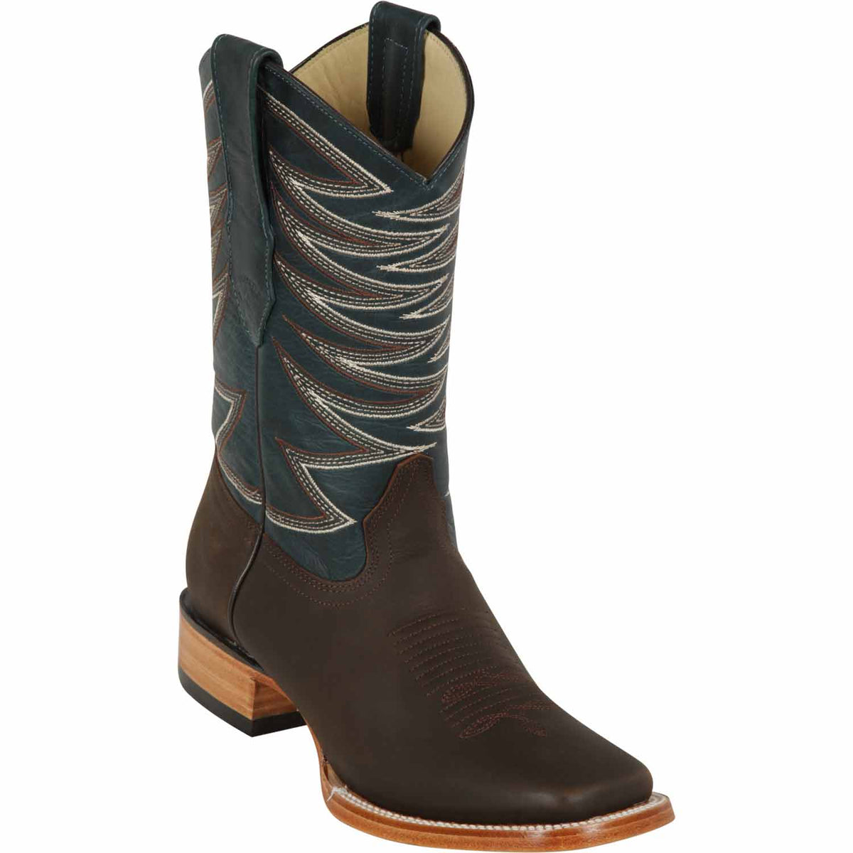 Los Altos Genuine Leather Wide Square Toe Boot 8276207