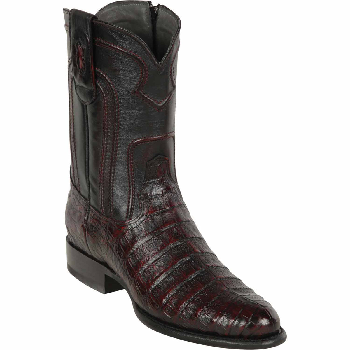 Men's Los Altos Original Caiman Belly Roper Toe Boots 69Z82