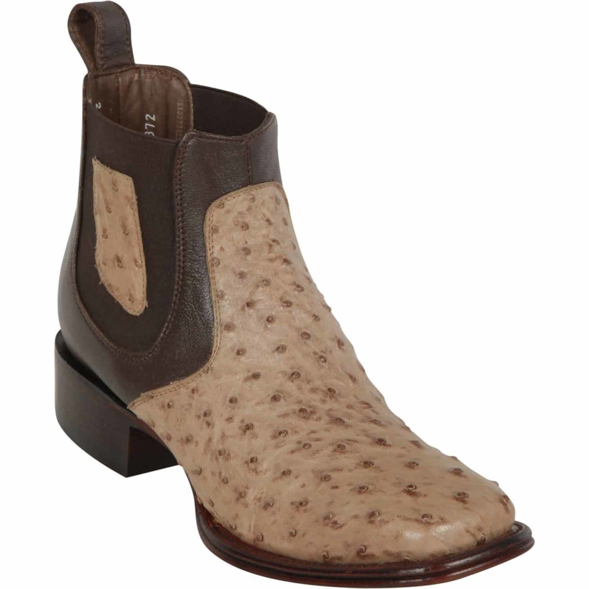 Los Altos Men's Square Toe Ostrich Short Boots LAB-82BV03