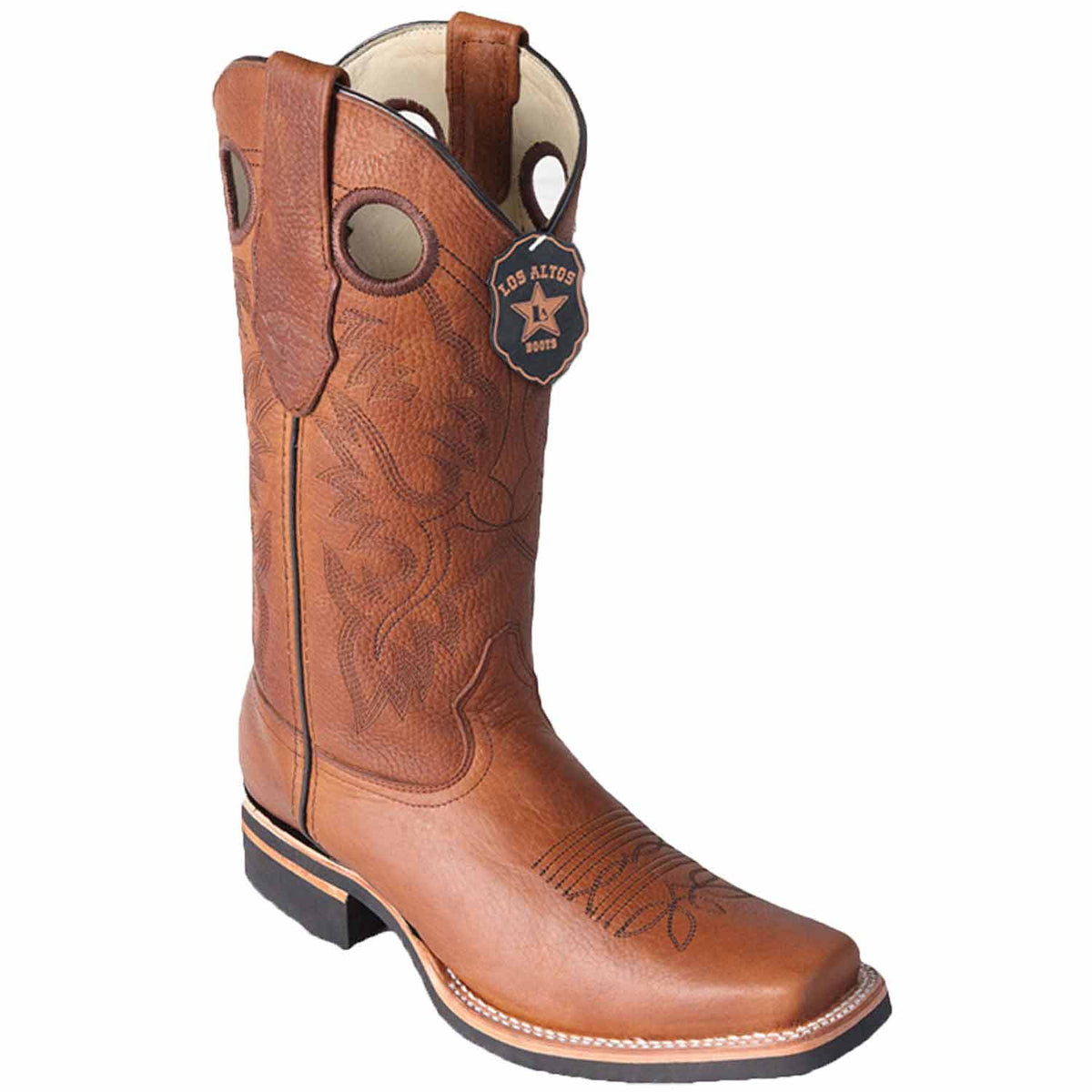 Men's Los Altos Genuine Leather Rodeo Square Toe Boots 813E27