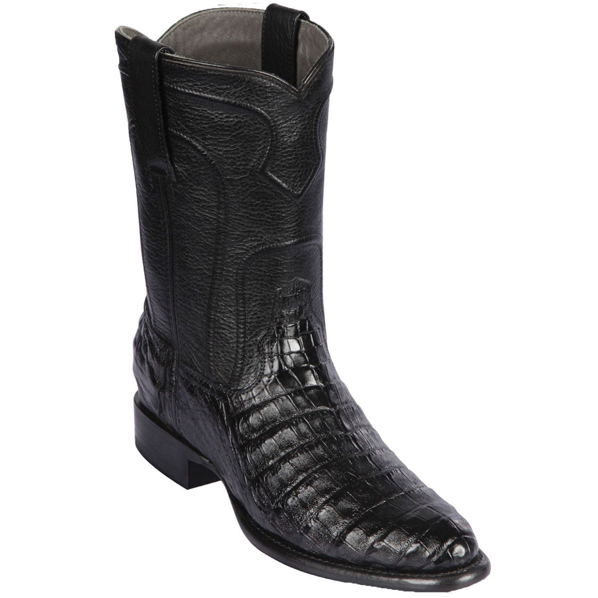 Men's Los Altos Original Caiman Belly Roper Toe Boots 6982