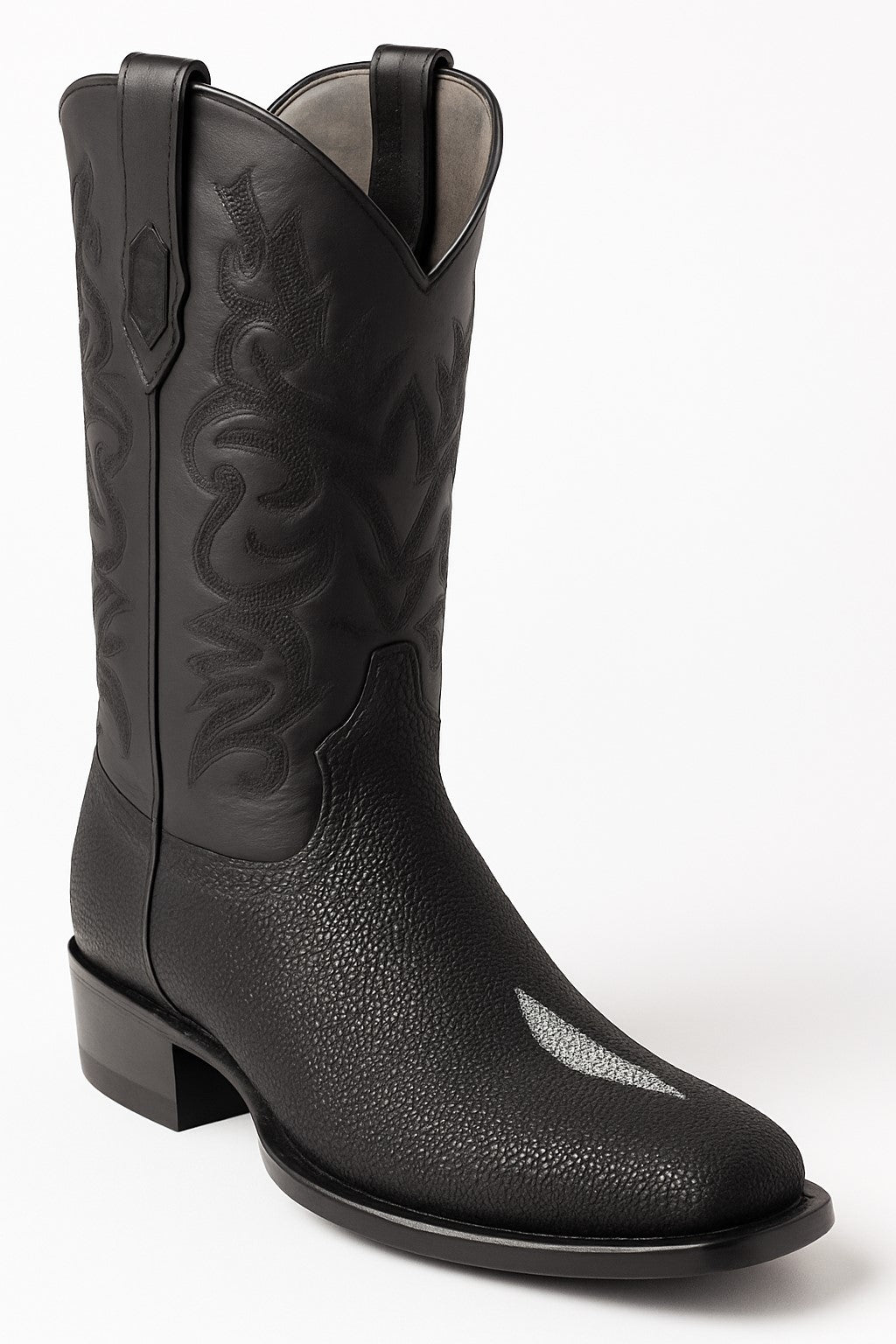 Los Altos Boots Men's Single Stone Stingray Square 7-Toe Cowboy Botas de mantarraya - Mantarraya boots