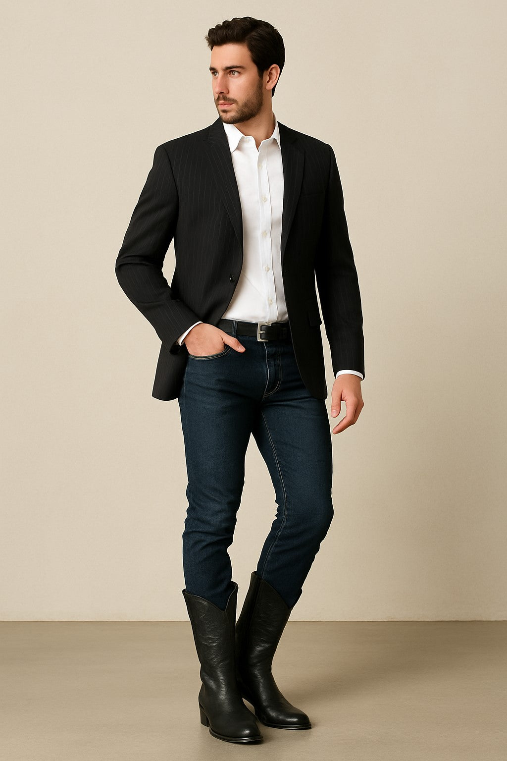 Los Altos Boots Men's Single Stone Stingray Square 7-Toe Cowboy Botas de mantarraya - Mantarraya boots-New Designer Collection