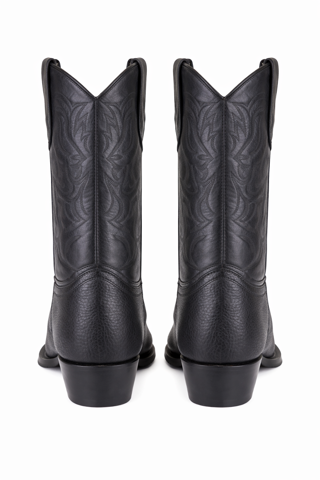 Los Altos Boots Shark R-Toe Black Cowboy Boots-New Designer Collection