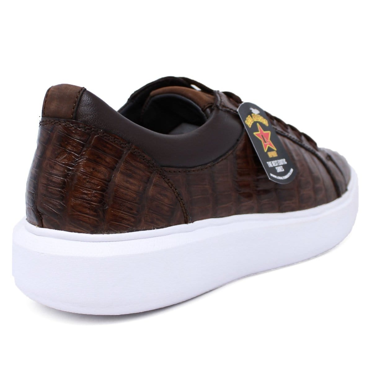 Men's Genuine Full Caiman Belly Skin Sneakers - Black LAB-ZSM0282