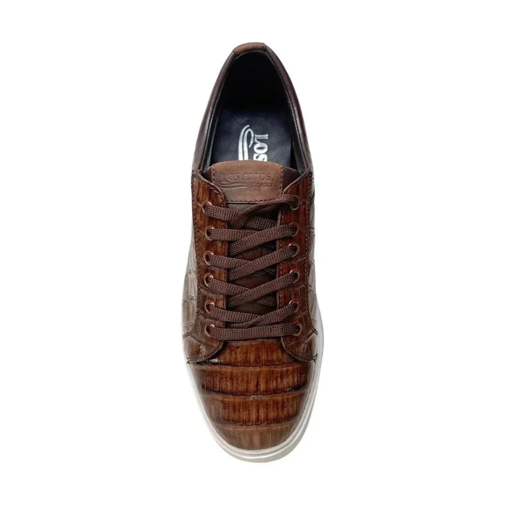 Men's Genuine Full Caiman Belly Skin Sneakers - Black LAB-ZSM0282
