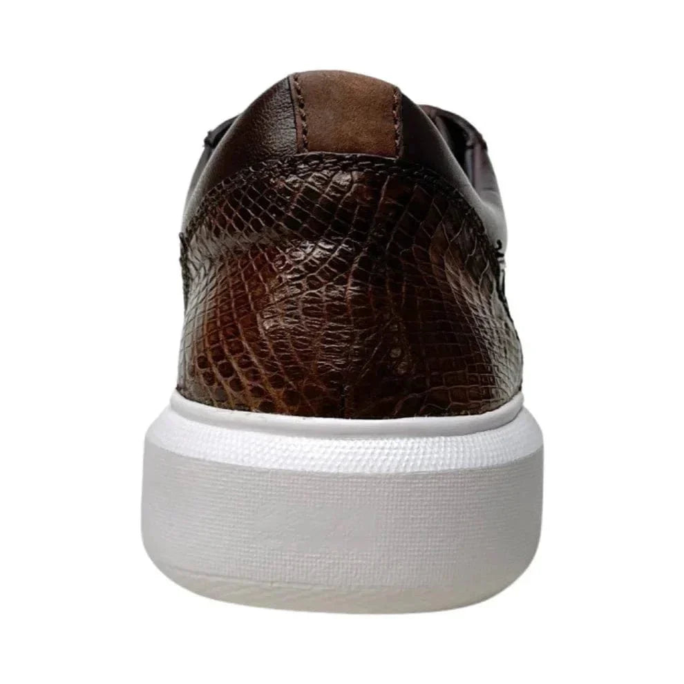 Men's Genuine Full Caiman Belly Skin Sneakers - Black LAB-ZSM0282
