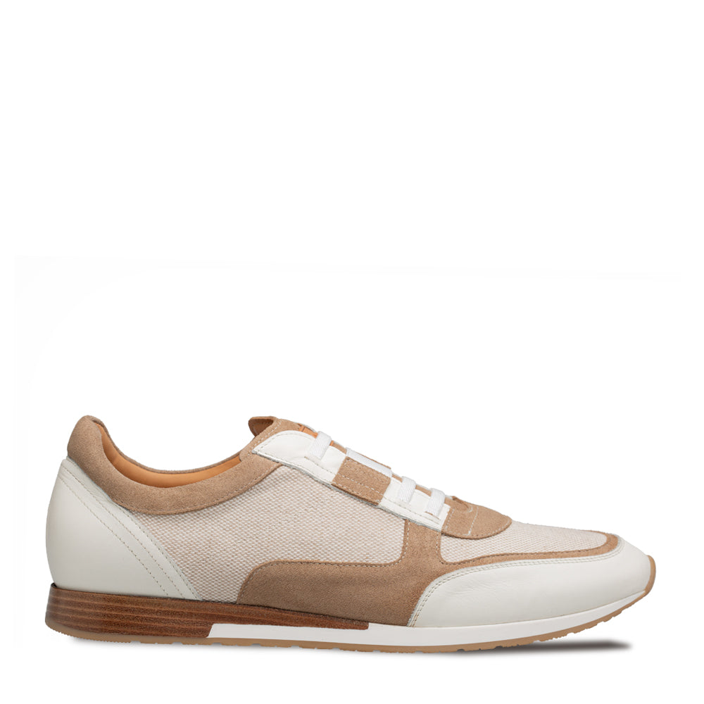 Mezlan Riumar Suede/Linen Sneaker