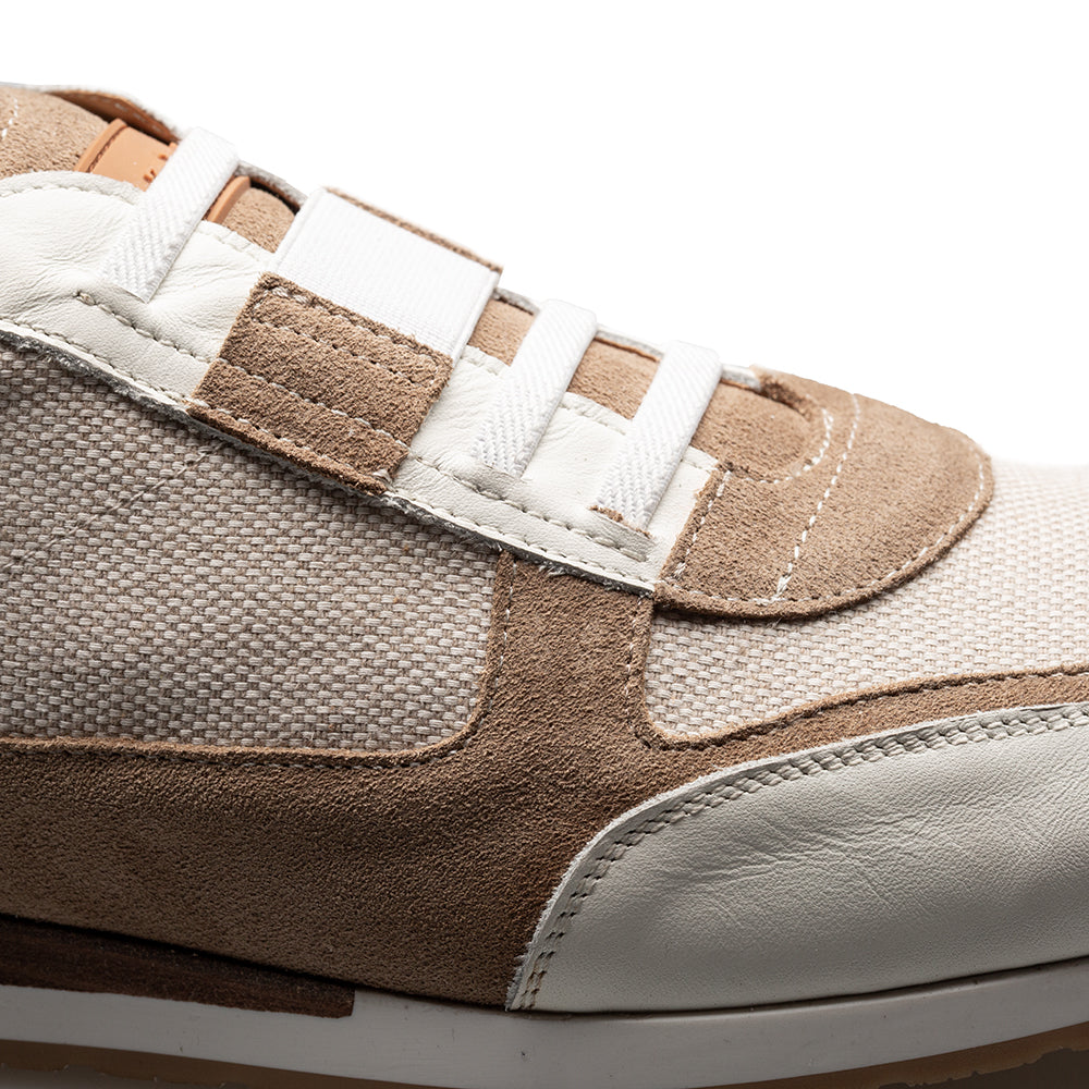 Mezlan Riumar Suede/Linen Sneaker