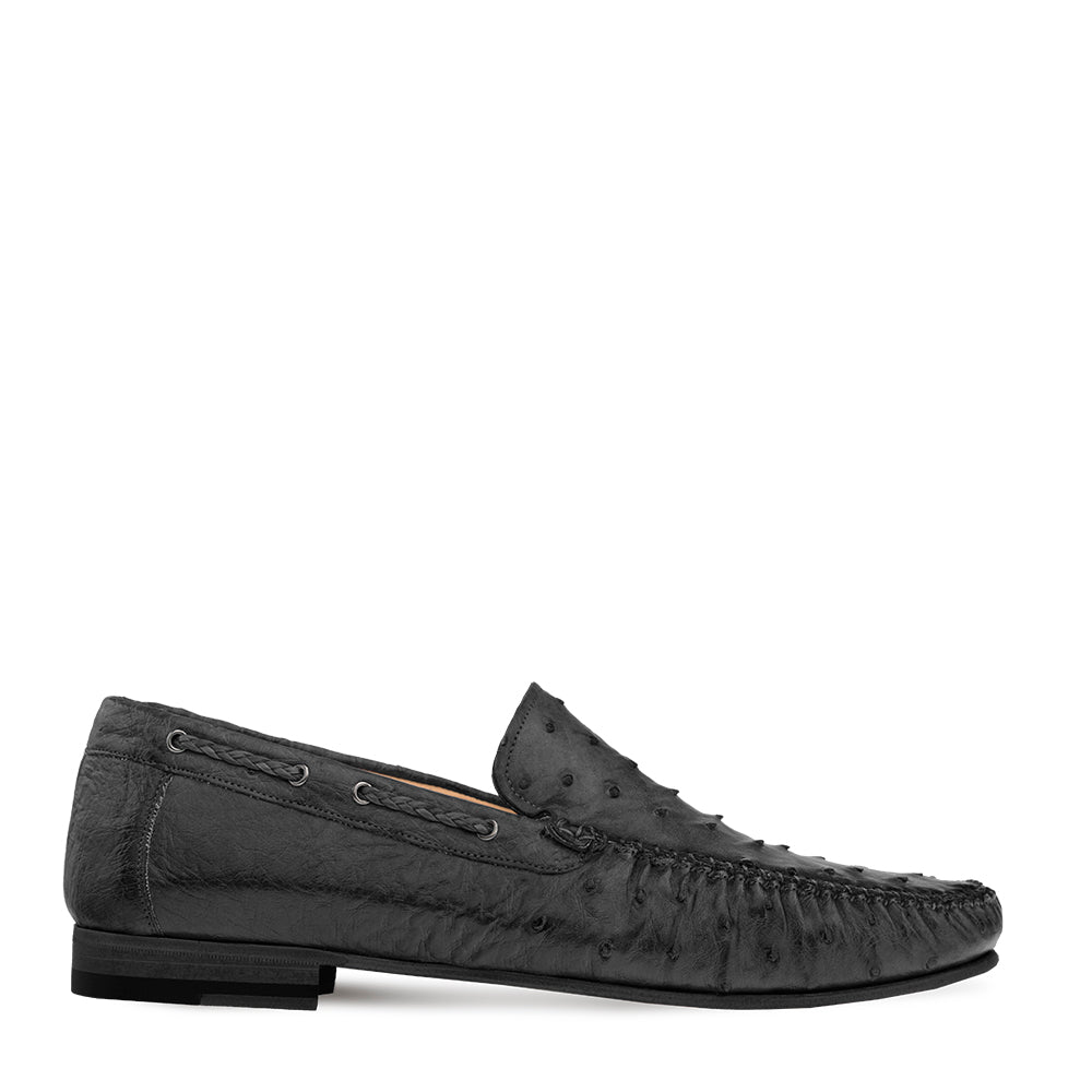 Mezlan Genuine Ostrich Moccasin Slip On