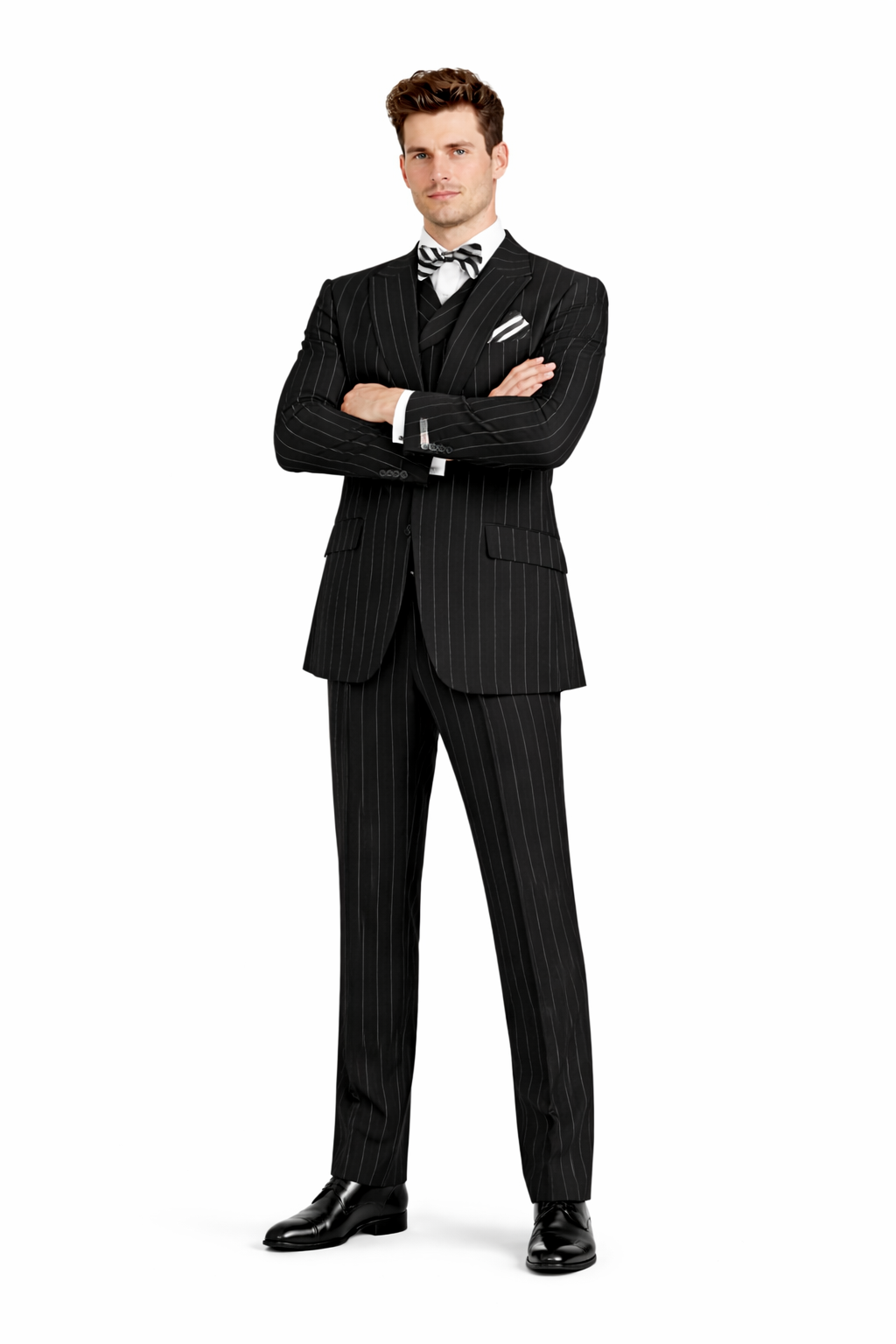 Mens Big and Tall Suits - Plus Size Black Suit For Men - Classic fit 1 Button With Vest-New Designer Collection
