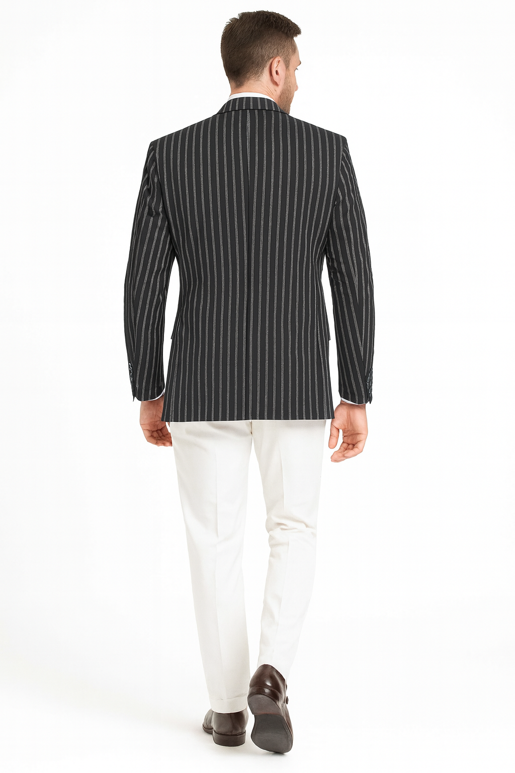 Mens Double Breasted Blazer in Color Navy - Pinstripe Sportcoat - New Arrival