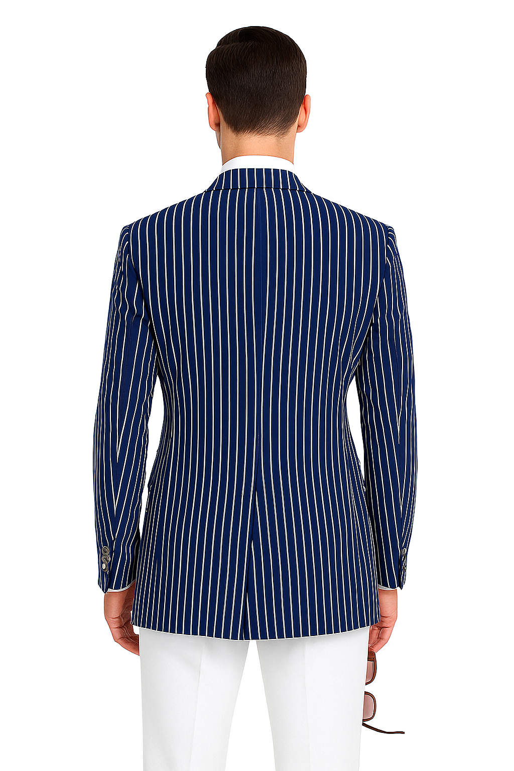 Mens Double Breasted Blazer in Color Navy - Pinstripe Sportcoat - New Arrival