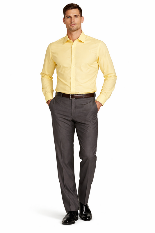 Mens Yellow Dress Shirt Yellow