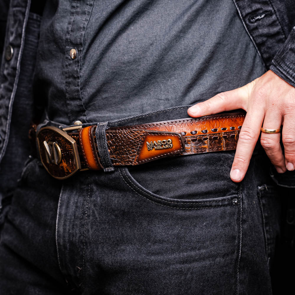 Marco Di Milano Montana Belt Aged Brown