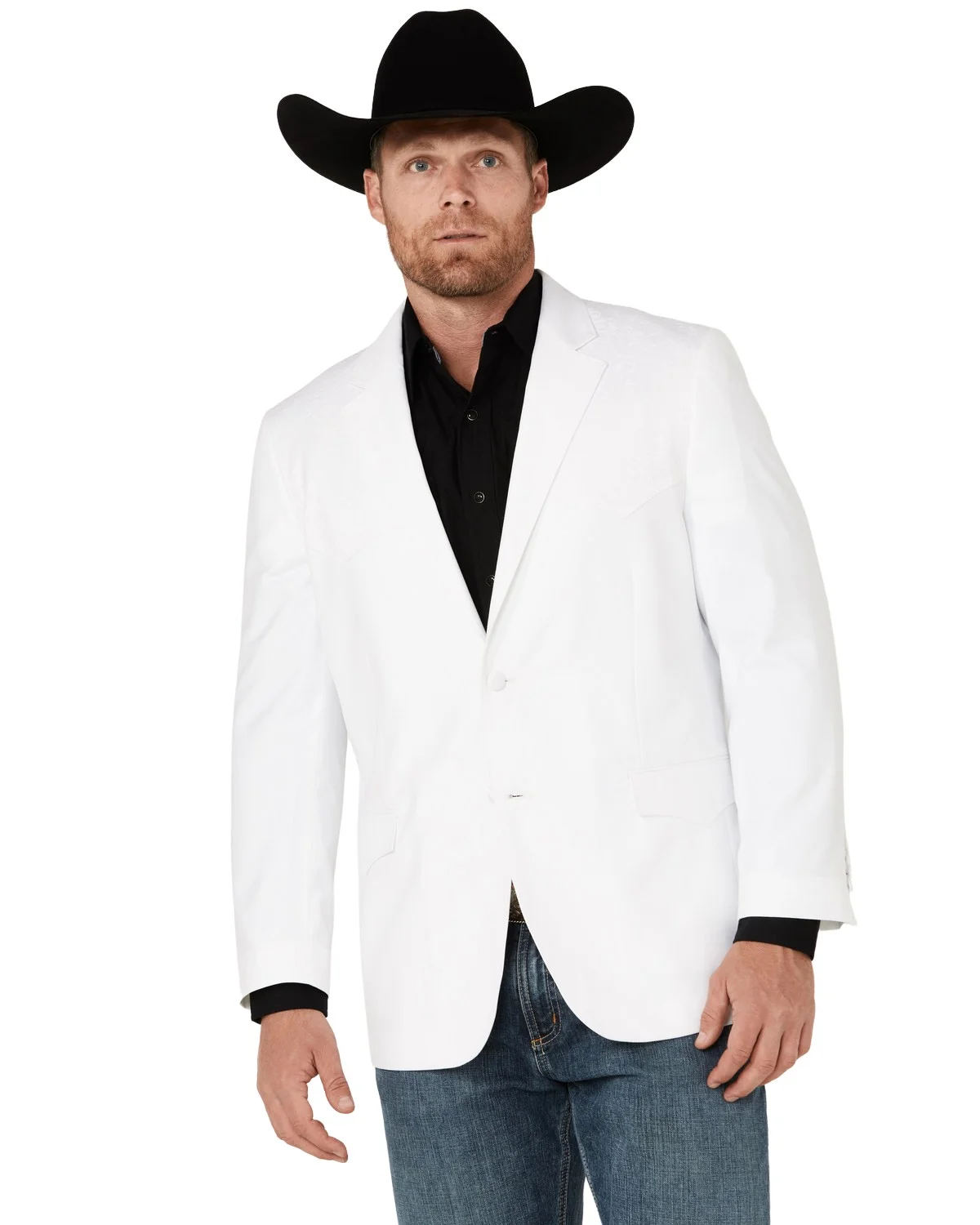 Mens White Western Blazer â€“ Classic Cowboy Style Sport Coat for Formal - Cowboy Jacket