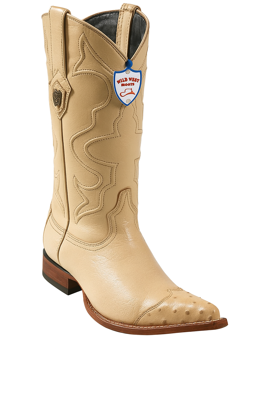 Men's Wild West Smooth Ostrich Skin 3X Toe Boots 29504-B
