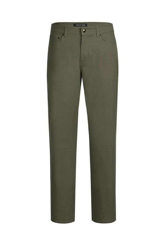 "Pelago Olive Green Men's Stretch Cotton Chino Dress Pants"