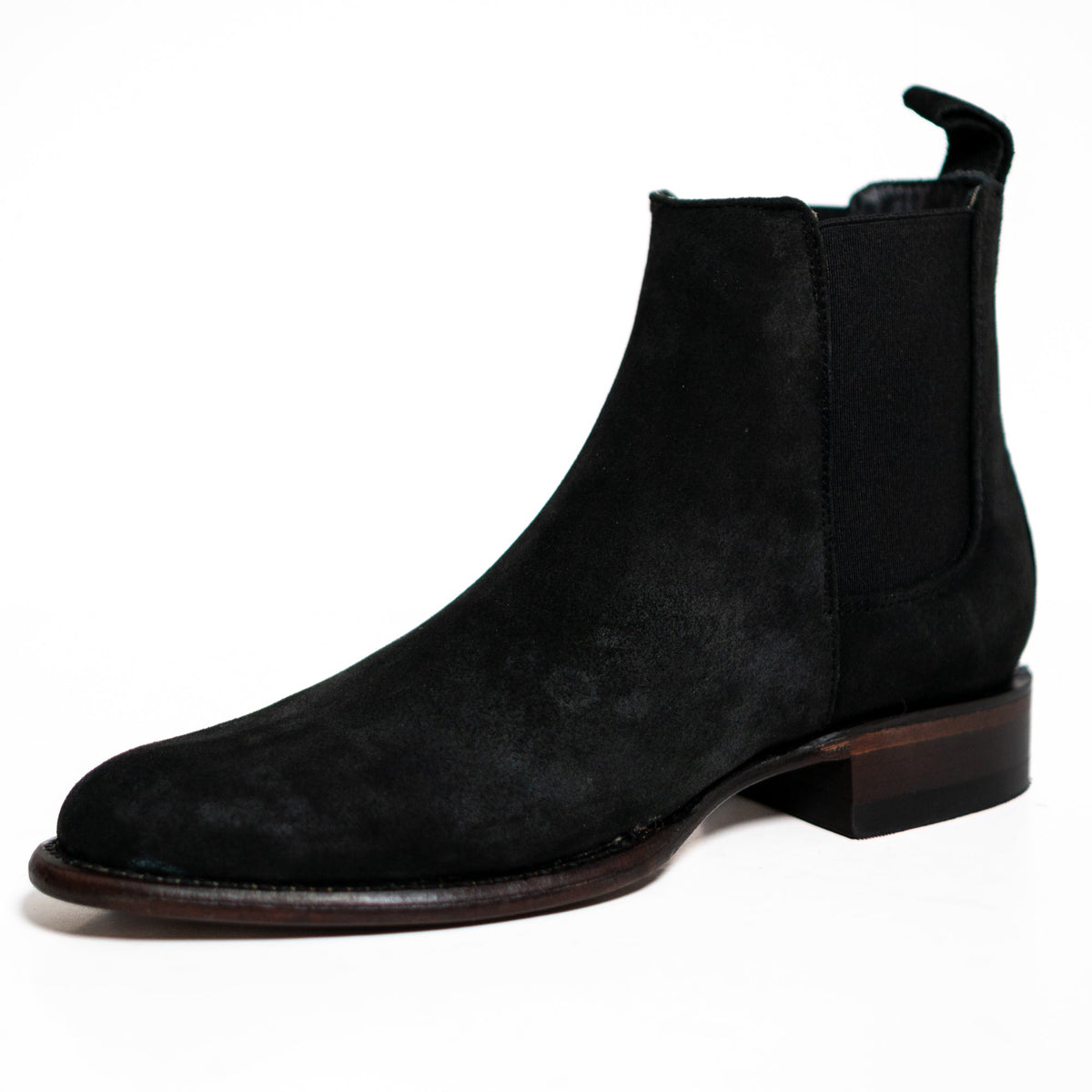 Los Altos Men's Toe Roper Boot Gamuza Black