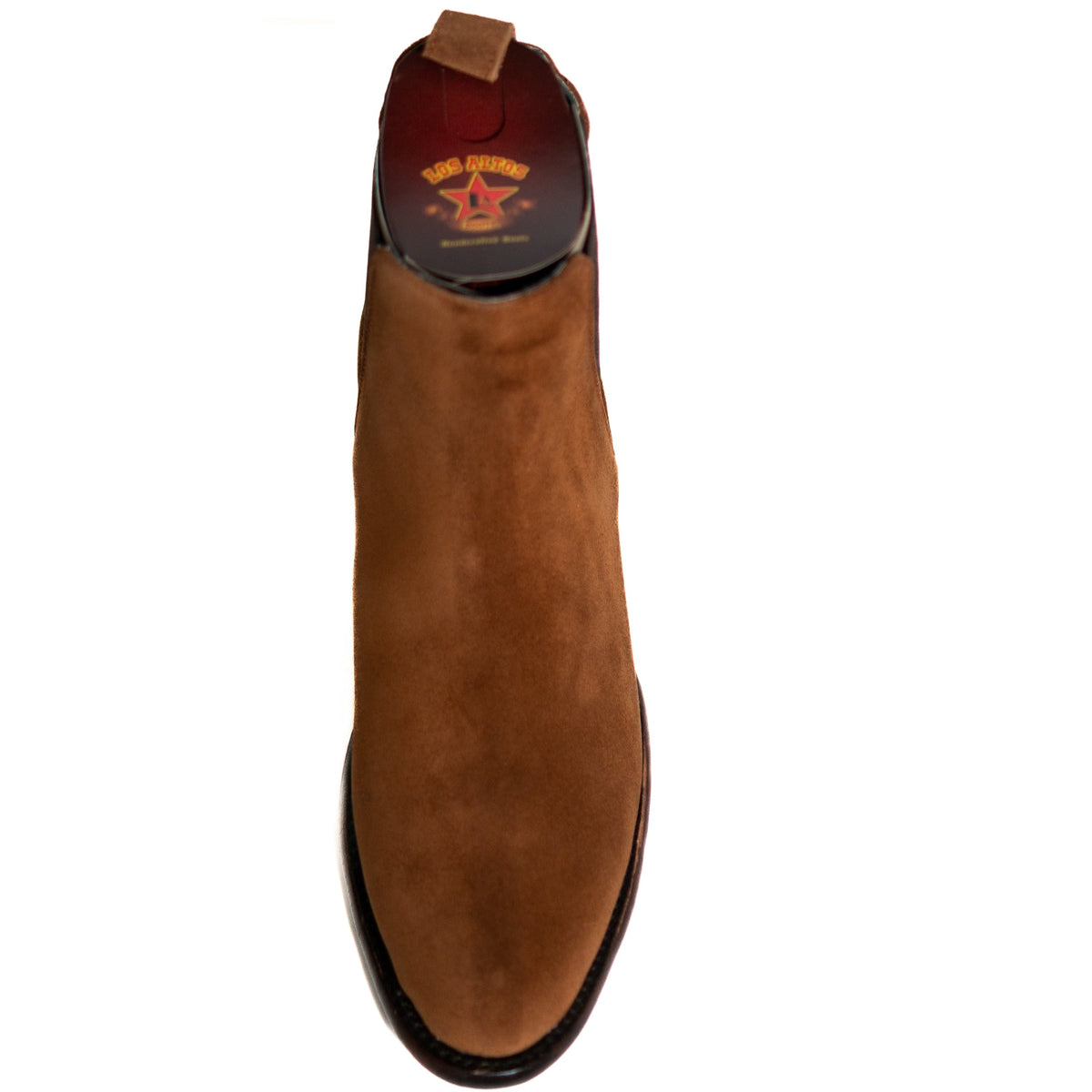 Los Altos Men's Toe Roper Boot Gamuza Cognac