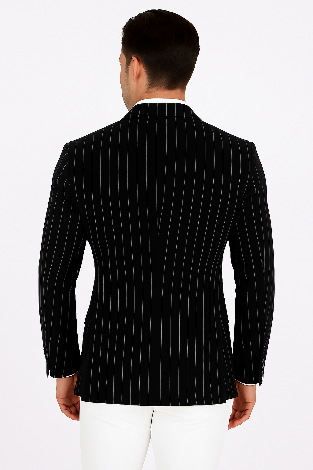 Royal Blue Pinstripe Blazer With White Pants - Suit Party Blazer - New Arrival