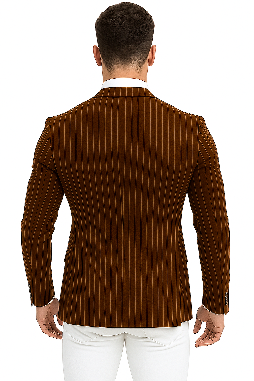 Royal Blue Pinstripe Blazer With White Pants - Suit Party Blazer - New Arrival