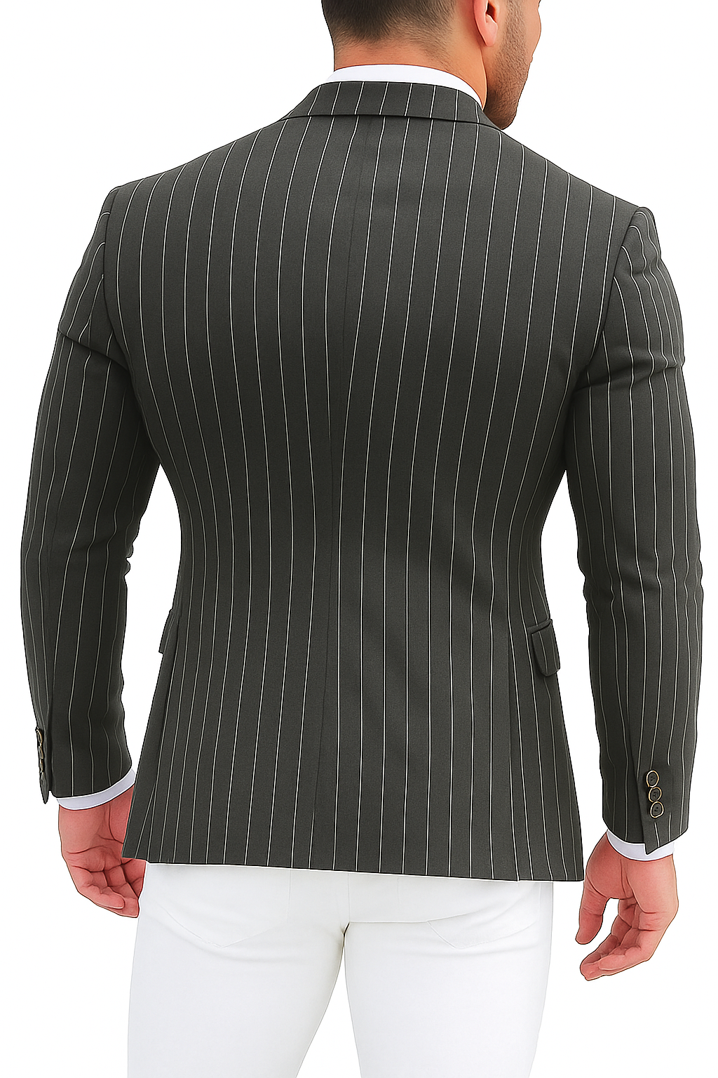 Royal Blue Pinstripe Blazer With White Pants - Suit Party Blazer - New Arrival