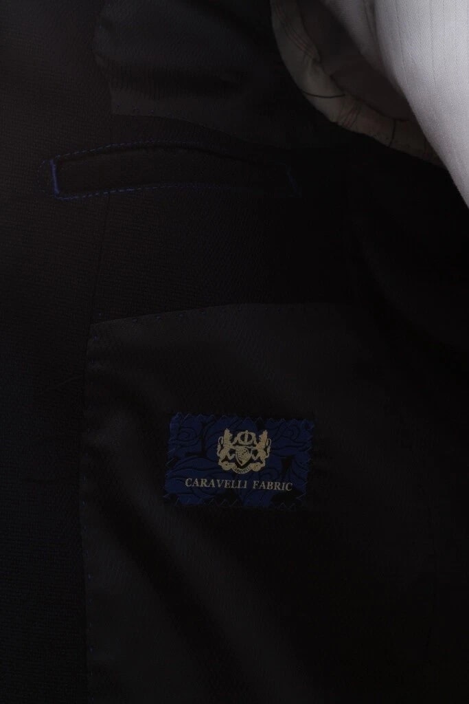 Classic Navy Blue Blazer for Men | Two-Button Poly Viscose Wool-Touch