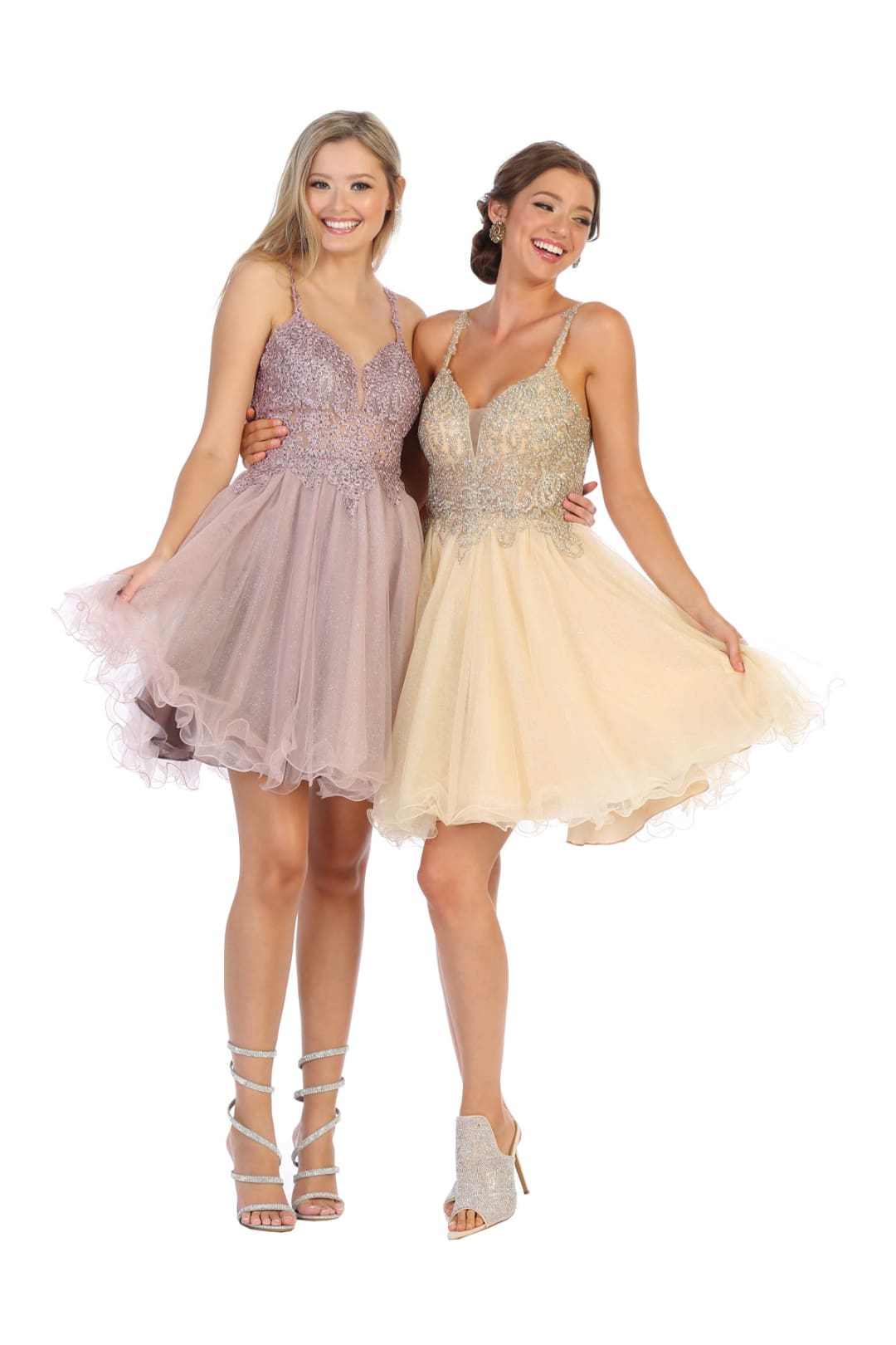 Quince Dama Dresses - Short Quinceanera Dresses in Color Mauve