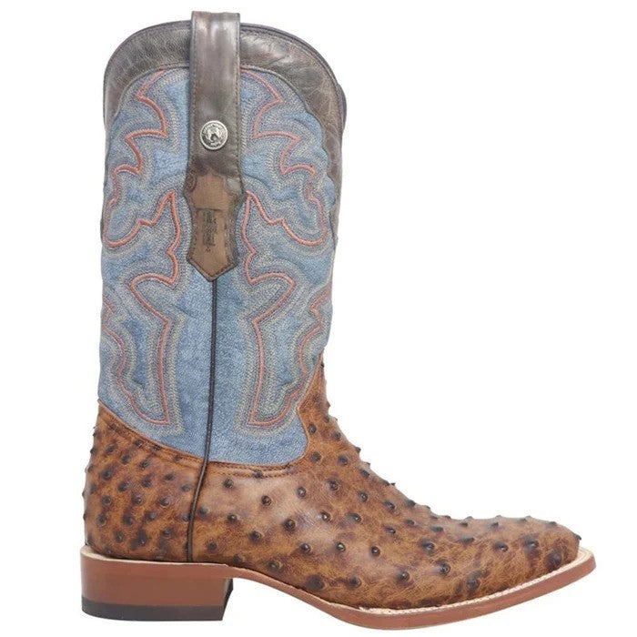 Zapato BotÃ­n Piel Avestruz - Mens Ostrich Boot in 3 Colors