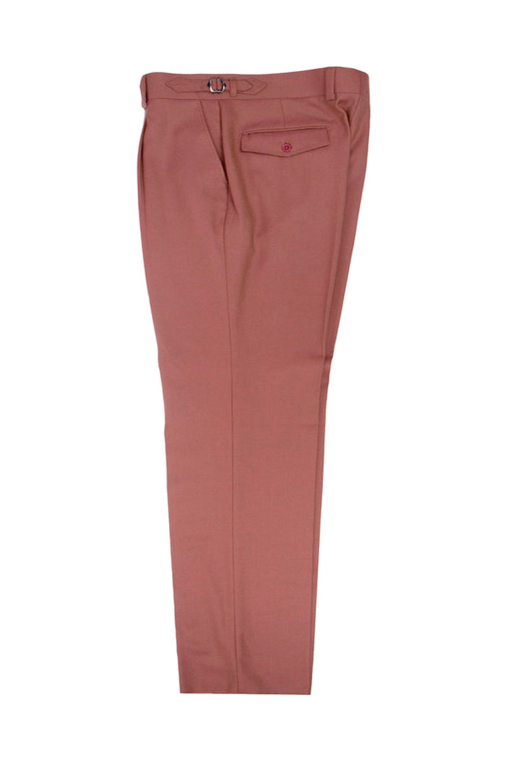 Tiglio Luxe Rosewood Semi-Wide Leg Wool Marbella Dress Pants TL8193