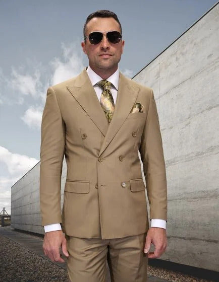 Statement Men's 2 Piece 100% Wool Fashion Suit - Bold Color