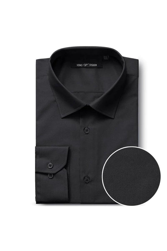 "Sophisticated Elegance: Verno's Classic Spread Collar Dress Shirt for Prom and Wedding Occasions"
