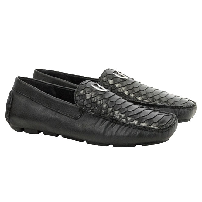 Vestigium Python Driving Loafers Black