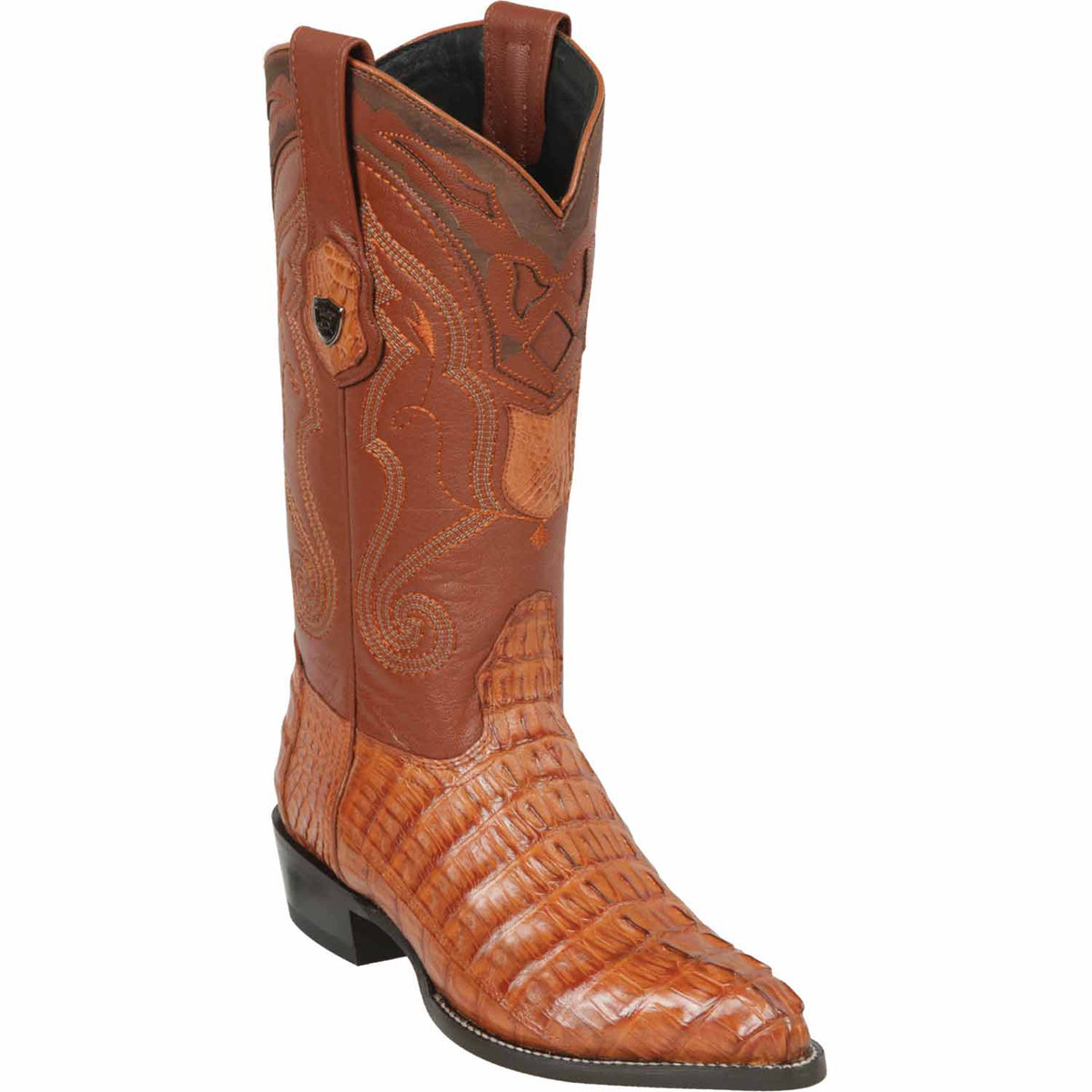 Men's Wild West Caiman Tail Skin J Toe Boots 29901-A