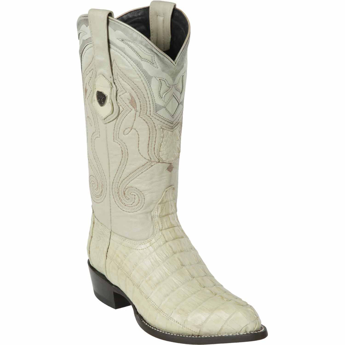 Men's Wild West Caiman Tail Skin J Toe Boots 29901-A
