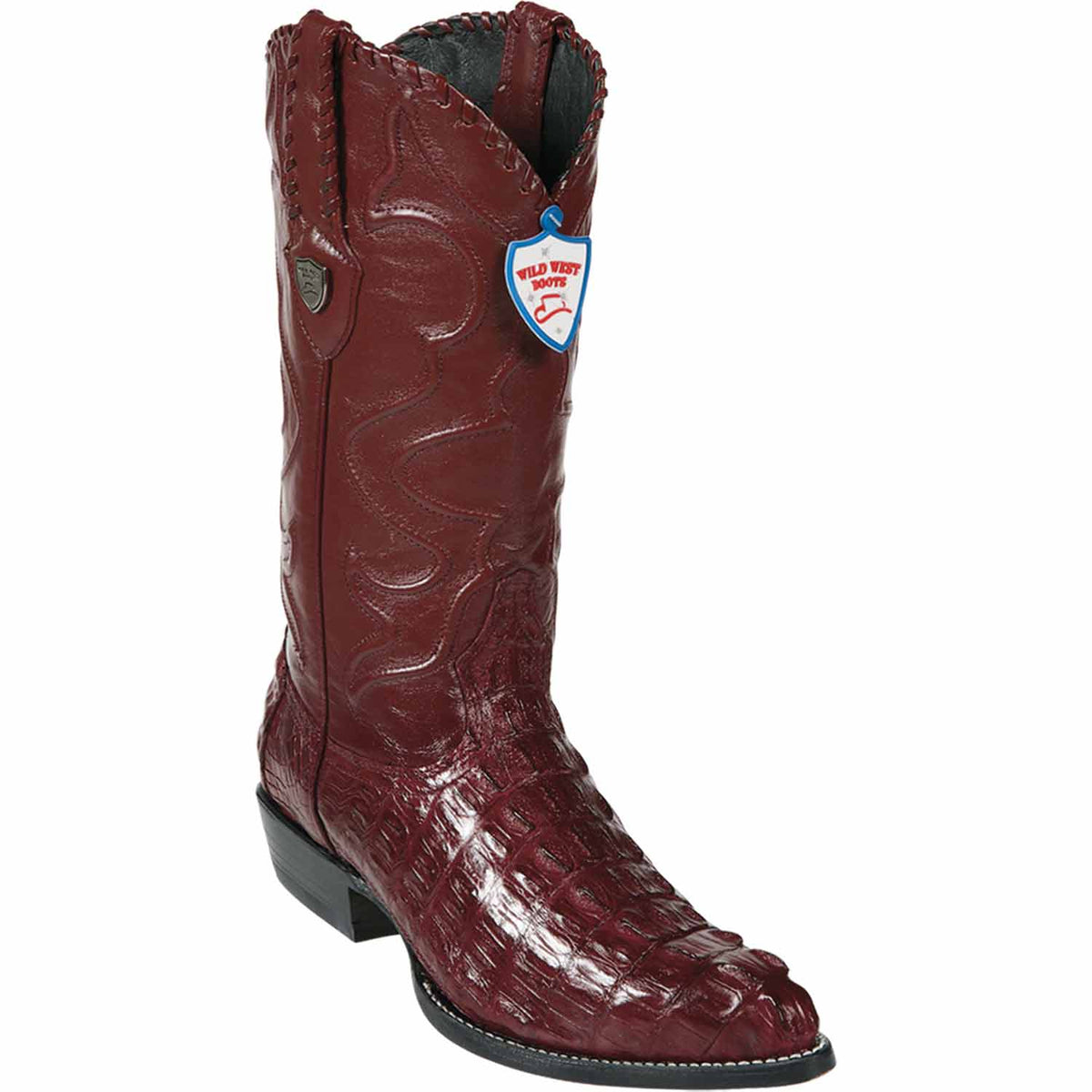 Men's Wild West Caiman Tail Skin J Toe Boots 29901-A