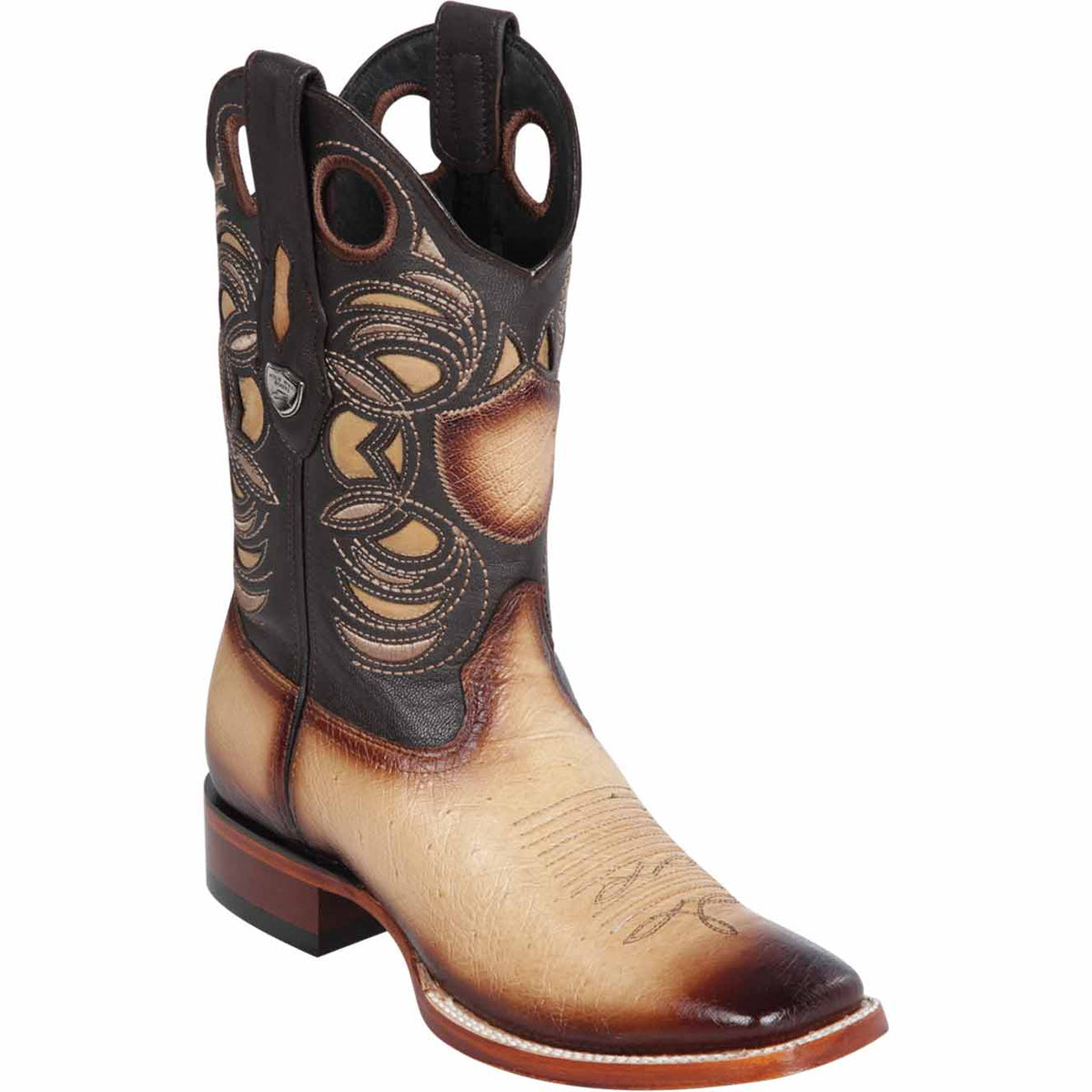 Men's Wild West Smooth Ostrich Ranch Toe Boots 282497